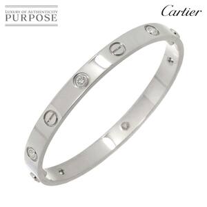 カルティエ Cartier ラブ ブレス ハーフ ダイヤ 6P #16 K18 WG 750 ブレスレット Love Bracelet 90229778