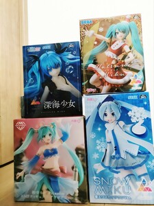 初音ミクフィギュア4点セット 雪ミク クリスマス 深海少女 アラビアン AMP