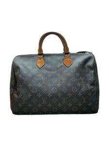 LOUIS VUITTON◆1)スピーディ35_モノグラム・キャンバス_BRW/PVC/BRW/緑青等状態考慮