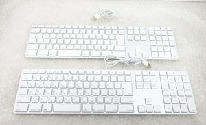 複数在庫　訳あり　Apple　純正　USBキーボード　A1243　日本語　テンキー付き 　2台セット　中古動作品　