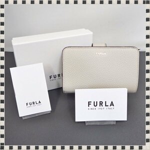 【 未使用 】 フルラ バビロン PCX9UNO アイボリー 2つ折り L字ファスナー 財布 箱付属 FURLA