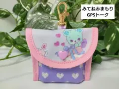 みてねみまもりGPSトーク　リボン♡ベアちゃん　落下防止丸カン付　ラミネート製