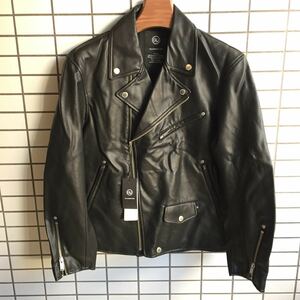 【未使用】UNDERCOVER × GU Double Leather Jacket アンダーカバー ジーユー コラボ ダブルライダース ジャケット ブラック サイズS