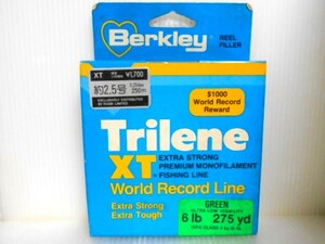 ☆☆　Berkley Trilene XT GREEN 6lb 275yd 約2.5号 250m XTSF-6 RYOBI トライリーン　バークレイ　リョービ　未使用品　☆☆