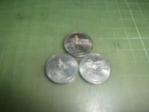 アメリカ5セント硬貨×3枚（2005年Ｐ）