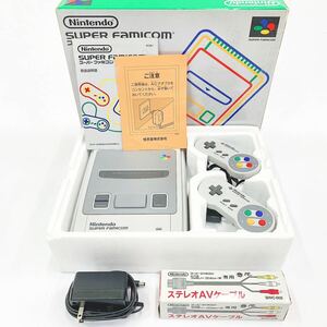 美品 動作OK Nintendo 任天堂 SFC スーパーファミコン SHVC-001 ゲーム機 本体 コントローラー2点 取説・箱付き 05-0330☆