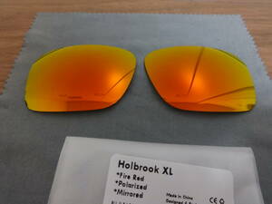 超処分価格！！！★オークリー HOLBROOK XL　OO9417 　ホルブルックXL用 カスタム偏光 レンズ FIRE RED Color ミラー 