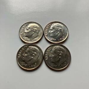 アメリカ 10セント コイン 4枚 USA ONE DIME 外国銭 コレクション