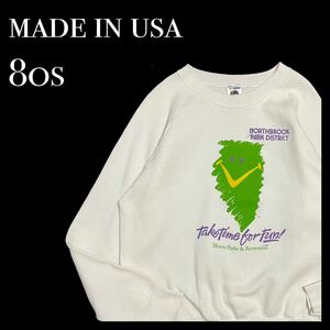 USA製 80s フルーツオブザルーム プリント スウェット / size L / fruit of the room USA vintage 90s