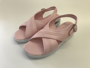 CWE1027 新品　シューズ　靴　介護　看護　軽量サンダル　エアー　Lサイズ　(23.5cm～24.0cm)　ピンク