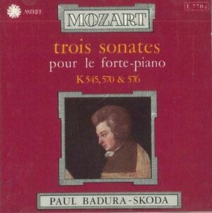 輸入CD Paul Badura Skoda Mozart -sonates,k545,570&576 E7704 ASTREE /00110