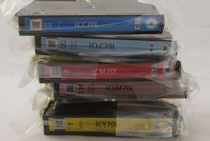 エプソン 純正インク 5色セット ICY70L/ICC70L/ICM70L/ICLM70L/ICLC70L　イエロー/シアン/マゼンタ/ライトシアン/ライトマゼンタ