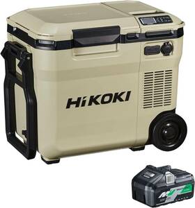 新品■HiKOKI(ハイコーキ) 14.4/18V コードレス冷温庫 容量18L サンドベージュ 3電源対応 蓄電池1個付 充電器別売り UL18DC(WMB)
