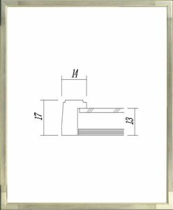デッサン用額縁 木製フレーム アクリル仕様 7513 太子サイズ シルバー