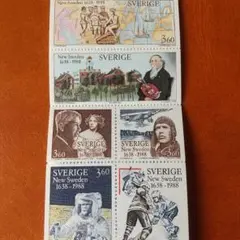 スウェーデン 人物 地図 建物 1988年 切手 未使用 外国切手 海外切手②
