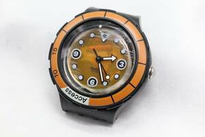 【W144-49】動作品 電池交換済 Swatch Access スウォッチ アクセス SWISS 回転ベゼル 腕時計 フェイスのみ メンズ【送料全国一律185円】