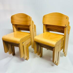 こども 木椅子 キッズチェア 6個セット バラ売り可 椅子 ベビー 幼稚園 幼児 ローチェア 豆椅子 ベビーチェア 安心 安全
