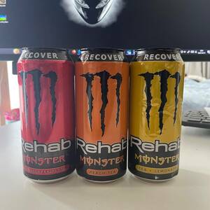 【海外版】モンスター リハブ 前3種類 レモネード ピーチ ストロベリー エナジー ドリンク MONSTER REHAB 日本未発売【激レア】