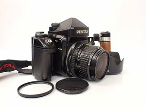 PENTAX ペンタックス 中判フィルムカメラ 67II AEファインダー ボディ/レンズ SMC PENTAX 67 75mm F2.8 AL □ 6E0FC-6