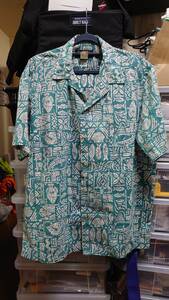 ブランドウェア等大処分：Bishop St.apparel made in Hawaii USA・アロハシャツ・size不明