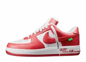 Louis Vuitton Nike Air Force 1 Low by Virgil Abloh "White & Comet Red" 25.5cm 1A9VA9