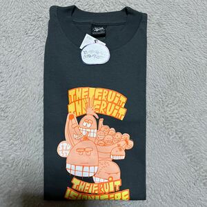 STUSSY Fruit is on Fire tee tシャツ　L チャコール　ショーンロゴ　ストックロゴ　