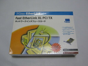 3COM Fast EtherLink XL PCI TX (3C905B-J-TX) 100BASE-TX対応LANカード BOX ★未開封未使用品★