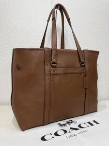 【美品】定価7.2万　コーチ　メンテ済み　COACH メンズ　ビジネス　バッグ　トートバッグ　本革　レザー　 肩掛け