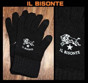送料無料 即決【未使用】 IL BISONTE ★ ニットグローブ 手袋 (2/メンズ) ★ イルビゾンテ 日本製 正規品 バッファロー