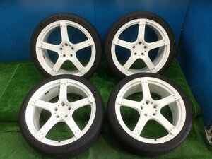 prodrive プロドライブ GC-05N ホイール(19インチ 9J +50 5穴 PCD112)タイヤ(レグノ 245/35R19 2021年 削れ有)4本 鍛造 FORGED MONOBLOCK