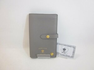 ADMJ / アクセソワ 縦型ウォレット パスポートウォレット 2つ折り財布 スリム グレー