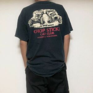 ムーンアイズ MOON Equipped ムーン イクイップドCHOP STICKS CAR CLUB ホッドロッドTシャツHOTROD L