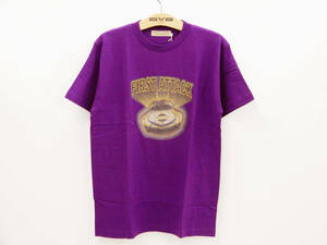 RICE BURNER ライスバーナー ラバーインクプリント Tシャツ 半袖tee rb-1116 紫 Lサイズ 多少汚れあり 50%オフ (半額) 送料無料 即決 新品
