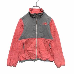 THE NORTH FACE ジップアップ フリース ナイロン ジャケット ガールズ S ピンク グレー ノースフェイス 古着卸 アメリカ仕入 a502-5713