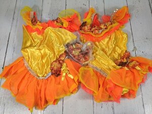 【12yt048】ダンス バレエ チュチュスカート衣装×2点セット カーテンコールコスチューム オレンジ 花の妖精?? キャンディー??◆P25