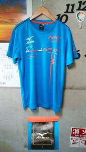 MIZUNO ALL JAPAN メッシュTシャツ　L（男女不明）ブルー　ミズノ