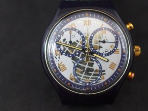 中古 電池交換済 Swach スウォッチ Timeless Zone CHRONOGRAPH クロノグラフ クオーツ メンズ 型式: SCN104 管理No.16880