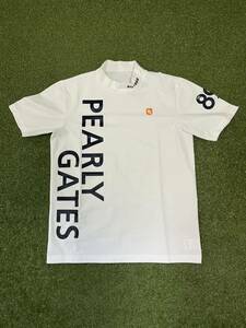 パーリーゲイツ　PARLY GATES 半袖　モックネックシャツ　ホワイト　サイズ5 