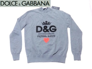 ★新品! DOLCE&GABBANA リッチでお洒落!!存在感抜群☆G9MI5T ちょいワル大人の今ドキ!!格上げ☆お目立ち♪D&Gロゴスウェット＜48＞伊製 D&G