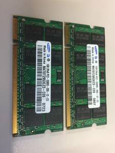 中古品 SAMSUNG DDR2 PC2-667 2GB(1G*2) 現状品①