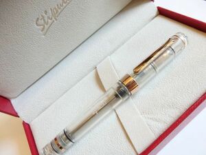 ◆【送料無料】【新品・未使用】ペン先：14K 585ソリッドゴールド F スティピュラ SUPREMA NUDA　スプリーマ・ヌーダ 万年筆 吸入式