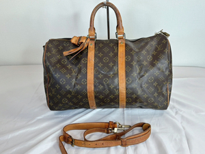 10160-1-MS11- LOUIS VUITTON ルイヴィトン - キーポル 45 -幅45cm 高さ26cm 奥行き20cm ポワニエ ネームタグ付