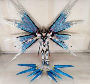 1/100 ストライクフリーダムガンダム 光の翼 塗装 完成品 検( 機動戦士ガンダムSEED DESTINY MG ? MGEX ? メタルビルド ? プラモデル