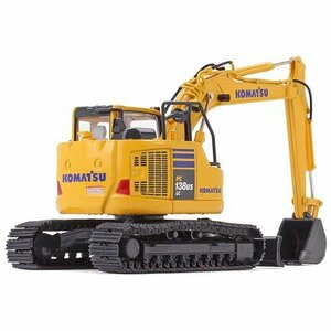 匿名送料無料☆コマツ KOMATSU 建機ダイキャストモデル PC138USLC ★★油圧ショベル【 後方小旋回仕様 】1/50スケール ミニチュア 即決！ 