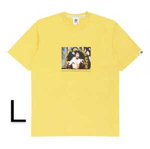 Ｌサイズ　AAPE　BRUCE LEE　ブルースリー　ブルース・リー　Tシャツ エイプ　新品　イエロー　アベイシングエイプ　APE　オンライン限定