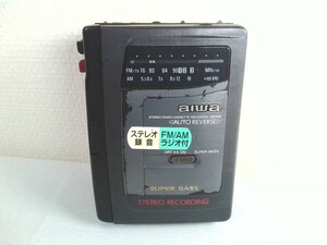 aiwa アイワ　HS-JS350　ステレオラジオカセットレコーダー　FM/AMラジオ付き　ラジカセ　★完動品