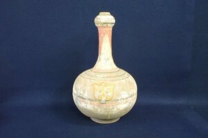 中国文物 古陶 収集家の放出品 漢代鋪首紋彩陶瓶