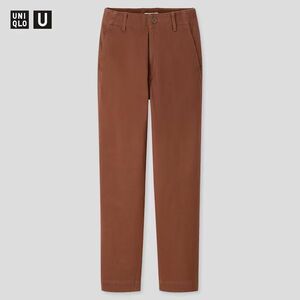 UNIQLO U ユニクロ ユー コットンサテン ワイド テーパード パンツ ルメール 221-431420 ブラウン 茶 70