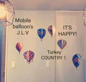 ￥1800→￥1600 Turkey 気球 モビール balloon バルーン フレンステッド ではないです。 知育玩具 モンテッソーリ ではない。