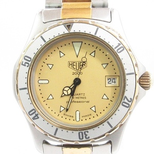 タグホイヤー 旧ロゴ プロフェッショナル2000 腕時計 アナログ クォーツ 974.013 ゴールドカラー シルバーカラー ジャンク ■SM1 メンズ